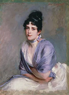 The United States Prints: Portrait of Elizabeth Lily Millet, nee Merrill (1853-1932), ca 1885