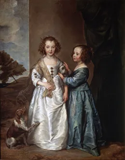 Wharton Prints: Portrait of Elizabeth and Philadelphia Wharton, 1640. Artist: Anthony van Dyck