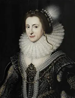Neck Ruff Prints: Portrait of Elizabeth Stuart (The Winter Queen)