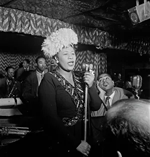 Portrait of Ella Fitzgerald, Dizzy Gillespie, Ray Brown, Milt Jackson... Downbeat, N.Y. 1947. Creator: William Paul Gottlieb