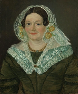 Portrait of Ellen Sophie Richter, b. Bernhoft, 1845. Creator: Matthias Stoltenberg