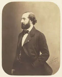 And Xc9 Prints: Portrait of Emile Augier (1820-1889), 1857. Creator: Nadar