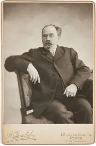 Gerschel Prints: Portrait of Emile Zola (1840-1902), ca 1895-1900