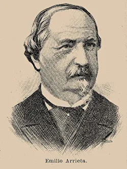 Arrieta Prints: Portrait of Emilio Arrieta (1821-1894). Creator: Anonymous