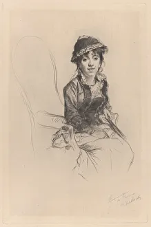 Young Women Collection: Portrait of Emma Dauvilliers, about 1889. Creator: Marcellin-Gilbert Desboutin