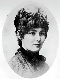Suffragettes Prints: Portrait of Emmeline Pankhurst, 1879. Creators: Unknown, Arthur Reston