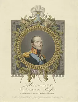 Alexander Pavlovich Gallery: Portrait of Emperor Alexander I (1777-1825), 1825. Artist: Nieuwhoff, Walraad (1790-1837)