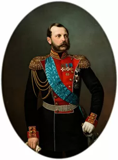 Alexander Nikolayevich Collection: Portrait of Emperor Alexander II (1818-1881), 1860s. Artist: Tyurin, Ivan Alexeevich (1824-1904)