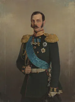 Alexander Nikolayevich Prints: Portrait of Emperor Alexander II (1818-1881), after 1856. Creator: Anonymous