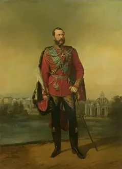 Alexander Prints: Portrait of Emperor Alexander II, 1866. Creator: Georg von Bothmann