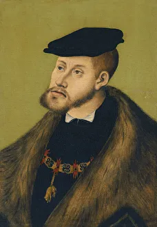 Cranach Prints: Portrait of the Emperor Charles V (1500-1558)