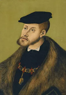 Charles I Gallery: Portrait of the Emperor Charles V (1500-1558), 1533. Artist: Cranach, Lucas, the Elder (1472-1553)