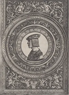 Carlos I Prints: Portrait of Emperor Charles V, ca. 1519. Creator: Daniel Hopfer