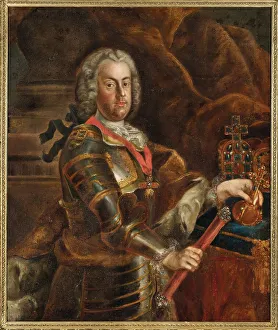 Francis I Prints: Portrait of Emperor Francis I of Austria (1708-1765), c1740. Creator: Anonymous ()