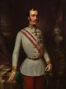 Francis Joseph I Prints: Portrait of Emperor Franz Joseph I of Austria, 1854. Creator: Maschek, Franz (1799-1862)