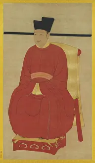 Song Dynasty Prints: Portrait of the Emperor Huizong of Song (1082-1135). Creator: Chinese Master