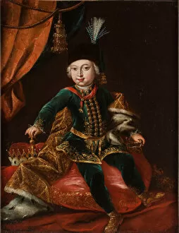 German King Collection: Portrait of Emperor Joseph II (1741-1790) as child. Artist: Meytens, Martin van