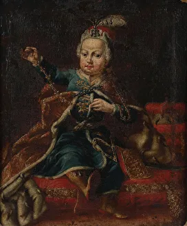 German King Prints: Portrait of Emperor Joseph II (1741-1790) as child, c.1745. Creator: Anonymous
