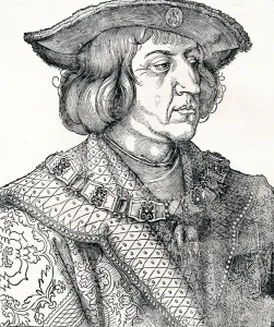 Durer Prints: Portrait of Emperor Maximilian I, 1511, (1906). Artist: Albrecht Durer