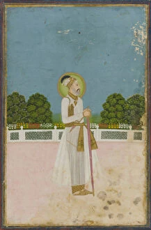 Mughal Gallery: Portrait of an emperor, Mughal dynasty, 18th century. Creator: Unknown