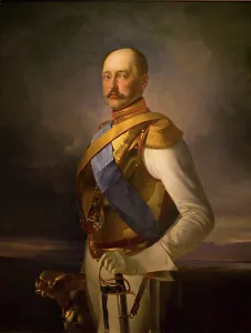 Sverckov Vladimir Dmitrievic Prints: Portrait of Emperor Nicholas I, 1856. Creator: Wladimir Swertschkoff