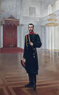 Portrait of Emperor Nicholas II (1868-1918), 1898. Artist: Safonov, Alexander Petrovich (1852-1913)