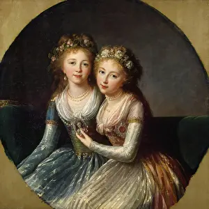 Neoclassical Prints: Portrait of Emperor Pavel I's Daughters