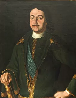 Alexei Petrovich 1716 1795 Gallery: Portrait of Emperor Peter I the Great (1672-1725), 1758. Artist: Antropov