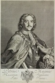 Fine Prints: Portrait of Emperor Peter I the Great (1672-1725)
