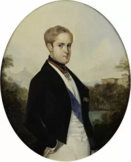 Johann Moritz 1802 1858 Collection: Portrait of Emperor Peter II of Brazil (1825-1891), 1846