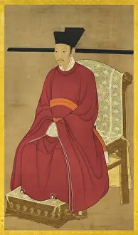 Song Dynasty Prints: Portrait of the Emperor Qinzong of Song (1100-1156). Creator: Chinese Master