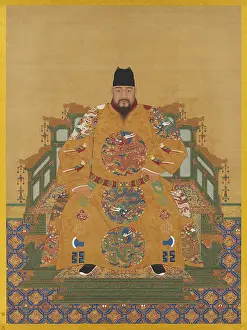 Ming Dynasty Prints: Portrait of the Emperor Yingzong of Ming (1427-1464). Creator: Chinese Master