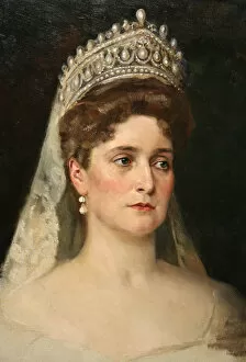 Portrait of the Empress Alexandra Feodorovna, 1907. Artist: Nikolai Bodarevsky