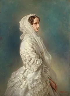 Franz Prints: Portrait of Empress Alexandra Fiodorovna, 1856. Creator: Franz Xaver Winterhalter