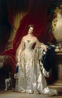 Images Dated 7th March 2011: Portrait of Empress Alexandra Fyodorovna (Charlotte of Prussia), 1840