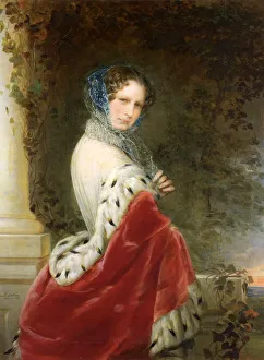 Portrait of Empress Alexandra Fyodorovna (Charlotte of Prussia), Emperors Nicholas I wife (1798-1860), 1852. Artist: Robertson, Christina (1796-1854)