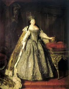 Portrait of Empress Anna Ioannovna, (1693-1740), 1730. Artist: Louis Caravaque