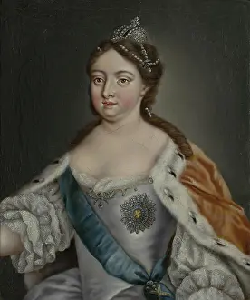 1760s Prints: Portrait of Empress Anna Ioannovna, 1768. Creator: Unknown