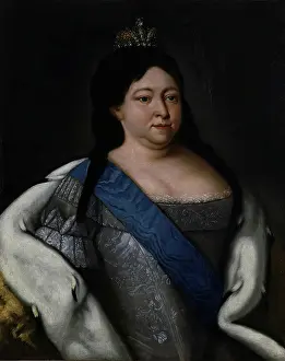 Anna Prints: Portrait of Empress Anna Ioannovna, 18th century. Creator: Unknown