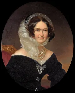 Portrait of Empress Caroline Augusta of Austria (1792-1873), c1864. Creator: Schrotzberg, Franz (1811-1889)