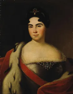 Portrait of Empress Catherine I. (1684-1727), First third of 18th century. Artist: Anonymous Portrait of Empress Catherine I. (1684-1727), First third of 18th century. Artist: Anonymous