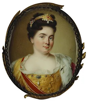 Portrait of Empress Catherine I. (1684-1727), 1717. Creator: Boit, Charles (1662-1727)