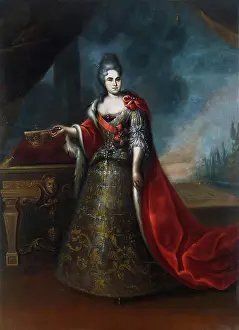 Wealthy Prints: Portrait of Empress Catherine I, 1724. Creator: Unknown