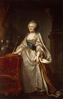 The Elder 1751 1830 Gallery: Portrait of Empress Catherine II (1729-1796), 1794. Artist: Lampi, Johann-Baptist von