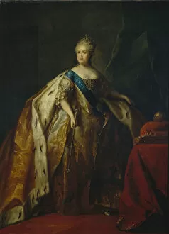 Images Dated 14th June 2013: Portrait of Empress Catherine II (1729-1796), 1796. Artist: Drozhdin, Petro Semyonovich (1745-1805)