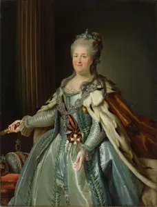 Portrait of Empress Catherine II (1729-1796), 1782-1783. Creator: Albertrandi, Antoni (1732-1795)