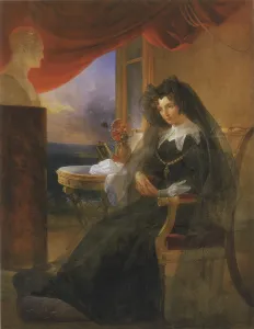 Alexander Prints: Portrait of Empress Dowager Yelizaveta Alekseevna, 1831. Creator: Pyotr Basin