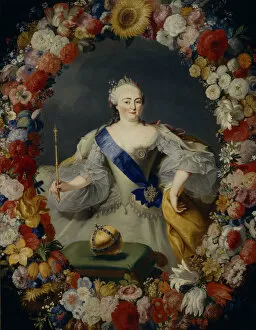 Prenner Gallery: Portrait of Empress Elisabeth (1709-1762), 1754. Artist: Prenner, Georg Kaspar, von (1720-1766)