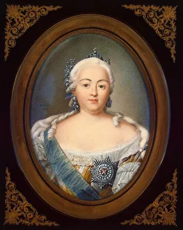 Portrait of Empress Elisabeth Petrovna (1709-1762). Artist: Benner, Jean-Henri (1776-1836) Portrait of Empress Elisabeth Petrovna (1709-1762). Artist: Benner, Jean-Henri (1776-1836)