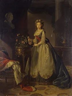 Portrait of Empress Elizabeth Alexeievna, Princess Louise of Baden (1779-1826), 1795. Artist: Vigee-Lebrun, Marie Louise Elisabeth (1755-1842)